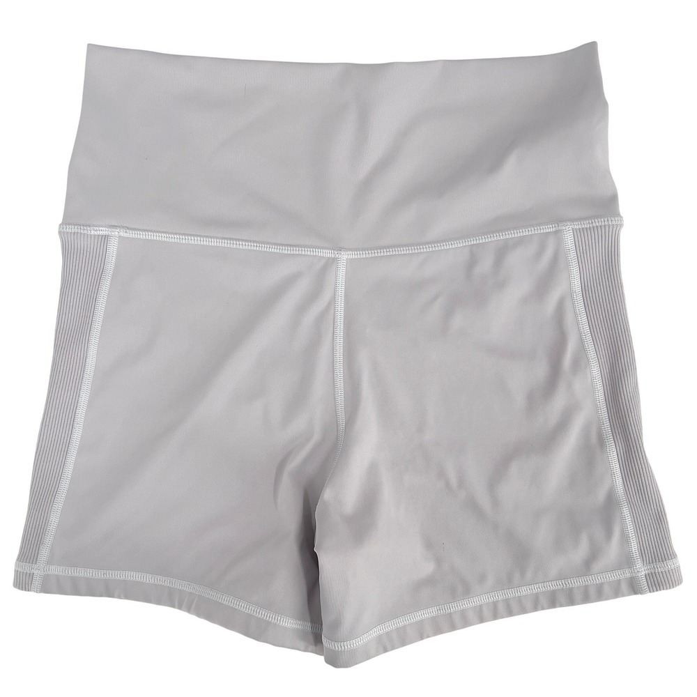 Offline by Aerie Goals Shortie Hi Rise Women's Biker Shorts Light Grey Taupe L